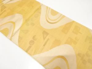 アンティーク　流水に幾何学模様織り出し袋帯（材料）